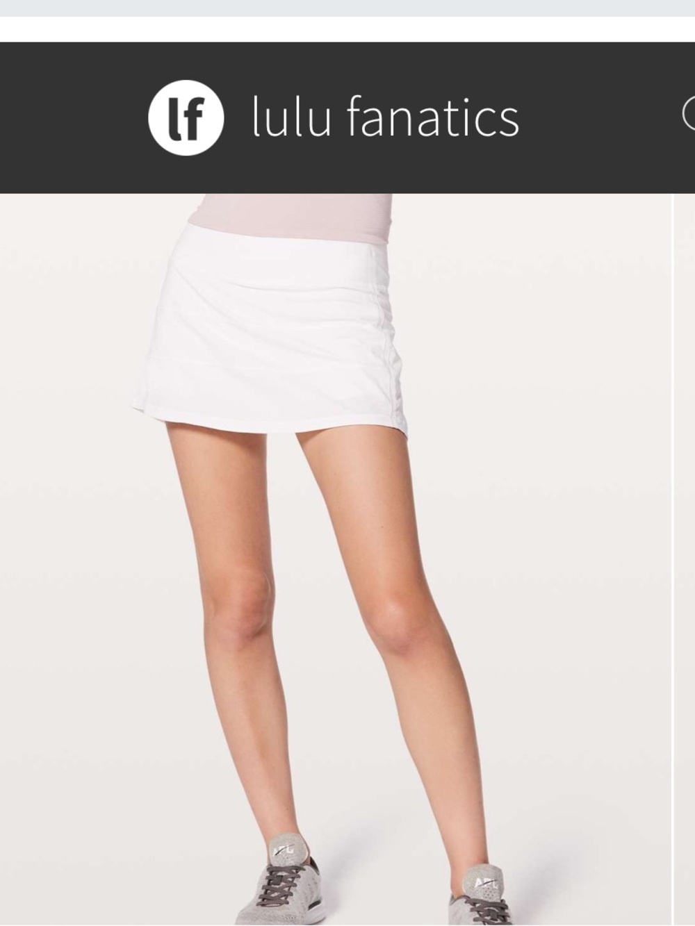 Lululemon Pace Rival Skirt 4-way Stretch 13" Sz 6 Regular White Tennis Skort